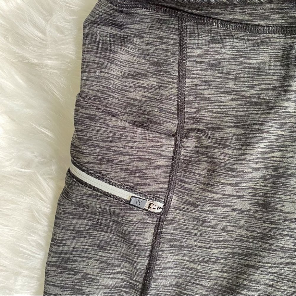 Black and Gray Heather Biker Shorts - Picture 4 of 4